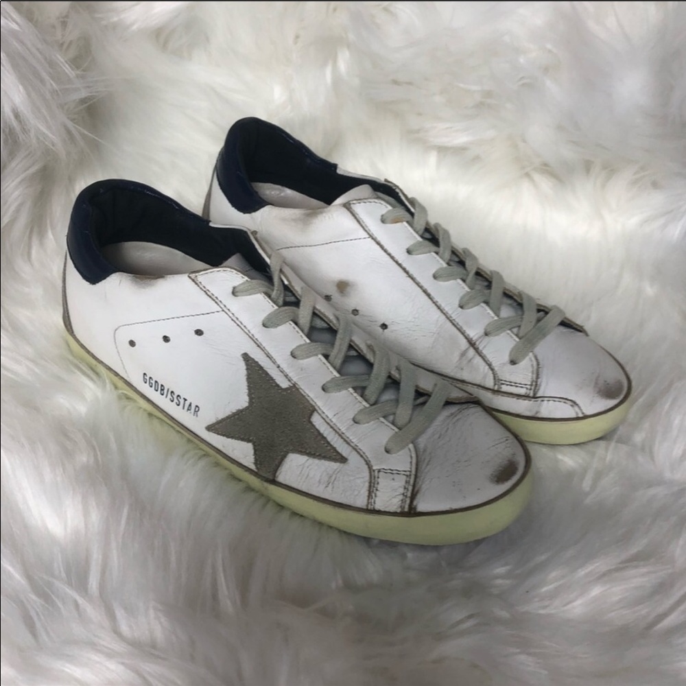 Golden Goose Superstar Navy White Low Shoes 7